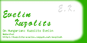 evelin kuzolits business card